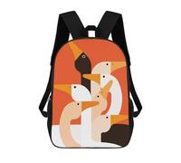 sinyumoney Mochila Escolar Infantil Impresa En 3D Family Swan Mochila Escolar Infantil Mochilas De Viaje Mochilas De Moda Mochilas De Gran Capacidad 17inch