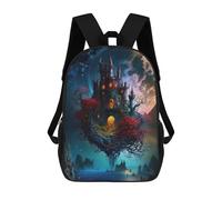 sinyumoney Mochila Escolar Infantil Impresa En 3D Fantasy Castle Under The Moon -1 Mochila Escolar Infantil Mochilas De Viaje Mochilas De Moda Mochilas De Gran Capacidad 17inch