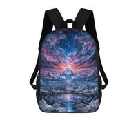 sinyumoney Mochila Escolar Infantil Impresa En 3D Fantasy Cityscape with Castle And Clouds Mochilas Para Libros Mochilas Escolares De Viaje De Alta Capacidad Para Niños/estudiantes/adultos 17inch