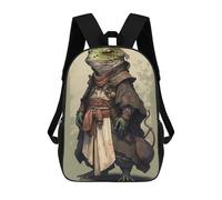 sinyumoney Mochila Escolar Infantil Impresa En 3D Fantasy Frog Adventurer Mochilas Para Libros Mochilas De Viaje Informales Mochila De Gran Capacidad Para Niños 17inch