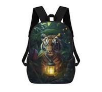 sinyumoney Mochila Escolar Infantil Impresa En 3D Fantasy Lamp Tiger Cub Mochila De Viaje De Alta Capacidad Para Libros Mochilas De Moda Para Niños Mochila Escolar Informal 17inch