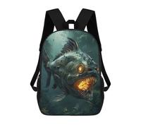 sinyumoney Mochila Escolar Infantil Impresa En 3D Fantasy Piranha Glowing Para Niños Mochilas De Viaje De Alta Capacidad Bolsas Para Libros Mochila Escolar Infantil Mochila 17inch
