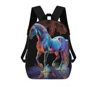 sinyumoney Mochila Escolar Infantil Impresa En 3D Farm Horse Oil Paint Mochilas Para Libros Mochilas Escolares De Viaje De Alta Capacidad Para Niños/estudiantes/adultos 17inch