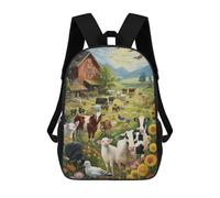 sinyumoney Mochila Escolar Infantil Impresa En 3D Farm Life Harmony Mochilas Para Libros Mochilas Escolares De Viaje De Alta Capacidad Para Niños/estudiantes/adultos 17inch