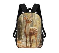 sinyumoney Mochila Escolar Infantil Impresa En 3D Fawn in Winter Forest Mochilas Para Libros Mochilas Escolares De Viaje De Alta Capacidad Para Niños/estudiantes/adultos 17inch