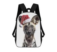 sinyumoney Mochila Escolar Infantil Impresa En 3D Festive African Wild Dog Portrait Mochilas De Moda Informales Mochilas Infantiles Mochila Informal Para Exteriores Bolsas De Viaje Bonitas 17inch