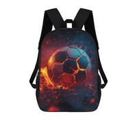sinyumoney Mochila Escolar Infantil Impresa En 3D Fiery Soccer Ball Mochila Mochilas Deportivas Para Niños Y Niñas Mochila De Moda 17inch