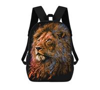 sinyumoney Mochila Escolar Infantil Impresa En 3D Flame of Courage Lion's Roar Para Niños, Mochila De Viaje De Alta Capacidad, Mochila Informal Para Niños 17inch