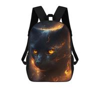 sinyumoney Mochila Escolar Infantil Impresa En 3D Flaming Feline Fantasy -2 Mochila Mochilas Deportivas Para Niños Y Niñas Mochila De Moda 17inch