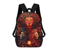 sinyumoney Mochila Escolar Infantil Impresa En 3D Flaming Lion Artwork -13 Para Niños Mochilas De Viaje De Alta Capacidad Bolsas Para Libros Mochila Escolar Infantil Mochila 17inch