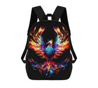 sinyumoney Mochila Escolar Infantil Impresa En 3D Flaming Phoenix Artwork -2 Mochilas Para Libros Mochilas De Viaje Informales Mochila De Gran Capacidad Para Niños 17inch