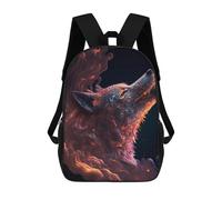 sinyumoney Mochila Escolar Infantil Impresa En 3D Flaming Wolf Art Print -5 17inch Para Niños, Mochila De Viaje De Alta Capacidad, Mochila Escolar De Moda Para Niños