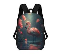sinyumoney Mochila Escolar Infantil Impresa En 3D Flamingo Flowers Magic Mochilas Para Libros Mochilas De Viaje Informales Mochila De Gran Capacidad Para Niños 17inch