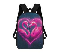 sinyumoney Mochila Escolar Infantil Impresa En 3D Flamingos in Love Para Niños Mochilas De Viaje De Alta Capacidad Bolsas Para Libros Mochila Escolar Infantil Mochila 17inch