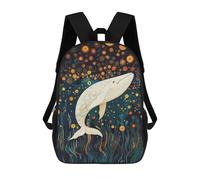 sinyumoney Mochila Escolar Infantil Impresa En 3D Flaoting White Whale Art Mochila Mochilas Deportivas Para Niños Y Niñas Mochila De Moda 17inch
