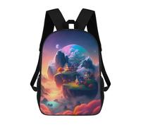sinyumoney Mochila Escolar Infantil Impresa En 3D Floating Fantasy Isle Mochilas Para Libros Mochilas De Viaje Informales Mochila De Gran Capacidad Para Niños 17inch