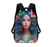 sinyumoney Mochila Escolar Infantil Impresa En 3D Floral Anime Portrait Para Niños Mochilas De Viaje De Alta Capacidad Bolsas Para Libros Mochila Escolar Infantil Mochila 17inch