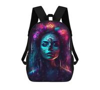 sinyumoney Mochila Escolar Infantil Impresa En 3D Floral Flower Girl Neon Mochila De Viaje De Alta Capacidad Para Libros Mochilas De Moda Para Niños Mochila Escolar Informal 17inch