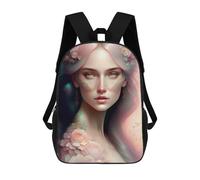 sinyumoney Mochila Escolar Infantil Impresa En 3D Flower in The Queen Hair Mochila Mochilas Deportivas Para Niños Y Niñas Mochila De Moda 17inch