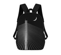 sinyumoney Mochila Escolar Infantil Impresa En 3D Forth Crossing Edinburgh Para Niños, Mochila De Viaje De Alta Capacidad, Mochila Informal Para Niños 17inch
