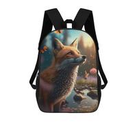 sinyumoney Mochila Escolar Infantil Impresa En 3D Fox Butterfly Magic Mochila Escolar Infantil Mochilas De Viaje Mochilas De Moda Mochilas De Gran Capacidad 17inch