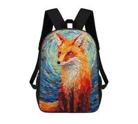 sinyumoney Mochila Escolar Infantil Impresa En 3D Fox Colorful Mochila De Viaje De Alta Capacidad Para Libros Mochilas De Moda Para Niños Mochila Escolar Informal 17inch