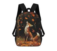 sinyumoney Mochila Escolar Infantil Impresa En 3D Fox in Autumn Forest Mochila Escolar Infantil Mochilas De Viaje Mochilas De Moda Mochilas De Gran Capacidad 17inch