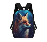 sinyumoney Mochila Escolar Infantil Impresa En 3D Fox Night Galaxy Mochilas Para Libros Mochilas Escolares De Viaje De Alta Capacidad Para Niños/estudiantes/adultos 17inch