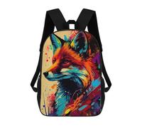 sinyumoney Mochila Escolar Infantil Impresa En 3D Fox PopArt Animal Mochila Mochilas Deportivas Para Niños Y Niñas Mochila De Moda 17inch
