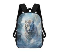 sinyumoney Mochila Escolar Infantil Impresa En 3D Frozen Tiger in Ice World Mochila De Viaje De Alta Capacidad Para Libros Mochilas De Moda Para Niños Mochila Escolar Informal 17inch