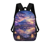 sinyumoney Mochila Escolar Infantil Impresa En 3D Fuji’s Lantern Dreamscape Mochilas Para Libros Mochilas De Viaje Informales Mochila De Gran Capacidad Para Niños 17inch