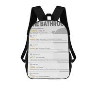 sinyumoney Mochila Escolar Infantil Impresa En 3D Funny Bathroom Reviews Mochilas Para Libros Mochilas De Viaje Informales Mochila De Gran Capacidad Para Niños 17inch