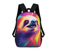 sinyumoney Mochila Escolar Infantil Impresa En 3D Funny Sloth Colorful Mochila De Viaje De Alta Capacidad Para Libros Mochilas De Moda Para Niños Mochila Escolar Informal 17inch