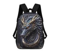 sinyumoney Mochila Escolar Infantil Impresa En 3D Futuristic Dragon Emperor 17inch Para Niños, Mochila De Viaje De Alta Capacidad, Mochila Escolar De Moda Para Niños