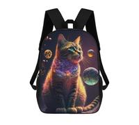 sinyumoney Mochila Escolar Infantil Impresa En 3D Galactic Cat Dreamscape -2 Mochila Mochilas Deportivas Para Niños Y Niñas Mochila De Moda 17inch