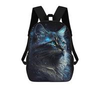 sinyumoney Mochila Escolar Infantil Impresa En 3D Galactic Cat Portrait-8 17inch Para Niños, Mochila De Viaje De Alta Capacidad, Mochila Escolar De Moda Para Niños