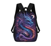 sinyumoney Mochila Escolar Infantil Impresa En 3D Galactic Dragon Art Print 17inch Para Niños, Mochila De Viaje De Alta Capacidad, Mochila Escolar De Moda Para Niños