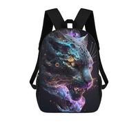 sinyumoney Mochila Escolar Infantil Impresa En 3D Galactic Panther Portrait Mochilas Para Libros Mochilas De Viaje Informales Mochila De Gran Capacidad Para Niños 17inch