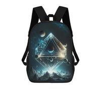 sinyumoney Mochila Escolar Infantil Impresa En 3D Galactic Pyramid Mochila Mochilas Deportivas Para Niños Y Niñas Mochila De Moda 17inch
