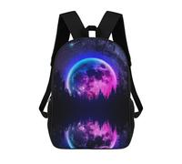 sinyumoney Mochila Escolar Infantil Impresa En 3D Galactic Reflections in Forest Mochilas De Moda Informales Mochilas Infantiles Mochila Informal Para Exteriores Bolsas De Viaje Bonitas 17inch
