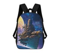 sinyumoney Mochila Escolar Infantil Impresa En 3D Galactic Spaceship Odyssey Mochilas De Moda Informales Mochilas Infantiles Mochila Informal Para Exteriores Bolsas De Viaje Bonitas 17inch