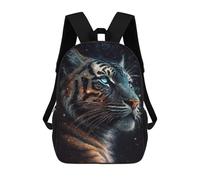 sinyumoney Mochila Escolar Infantil Impresa En 3D Galactic Tiger Portrait-18 17inch Para Niños, Mochila De Viaje De Alta Capacidad, Mochila Escolar De Moda Para Niños