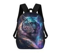 sinyumoney Mochila Escolar Infantil Impresa En 3D Galactic Tiger Portrait -2 Para Niños, Mochila De Viaje De Alta Capacidad, Mochila Informal Para Niños 17inch