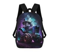 sinyumoney Mochila Escolar Infantil Impresa En 3D Galactic Tractor Adventure-4 17inch Para Niños, Mochila De Viaje De Alta Capacidad, Mochila Escolar De Moda Para Niños