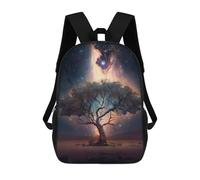 sinyumoney Mochila Escolar Infantil Impresa En 3D Galactic Tree in Desert Mochilas Para Libros Mochilas De Viaje Informales Mochila De Gran Capacidad Para Niños 17inch