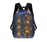 sinyumoney Mochila Escolar Infantil Impresa En 3D Galactic Trees of Light Mochilas Para Libros Mochilas De Viaje Informales Mochila De Gran Capacidad Para Niños 17inch