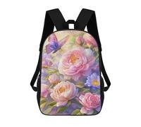 sinyumoney Mochila Escolar Infantil Impresa En 3D Garden Flowers Butterfly Painting 17inch Para Niños, Mochila De Viaje De Alta Capacidad, Mochila Escolar De Moda Para Niños