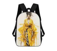 sinyumoney Mochila Escolar Infantil Impresa En 3D Geisha in Yellow Mochilas De Viaje De Alta Capacidad Para Niños Mochilas De Libros De Moda Mochila Escolar Infantil 17inch