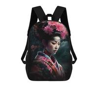 sinyumoney Mochila Escolar Infantil Impresa En 3D Geisha Japan Mochila Mochilas Deportivas Para Niños Y Niñas Mochila De Moda 17inch