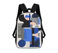 sinyumoney Mochila Escolar Infantil Impresa En 3D Geometric Abstract Composition - Modern Minimalist Art Mochilas Para Libros Mochilas De Viaje Informales Mochila De Gran Capacidad Para Niños 17inch